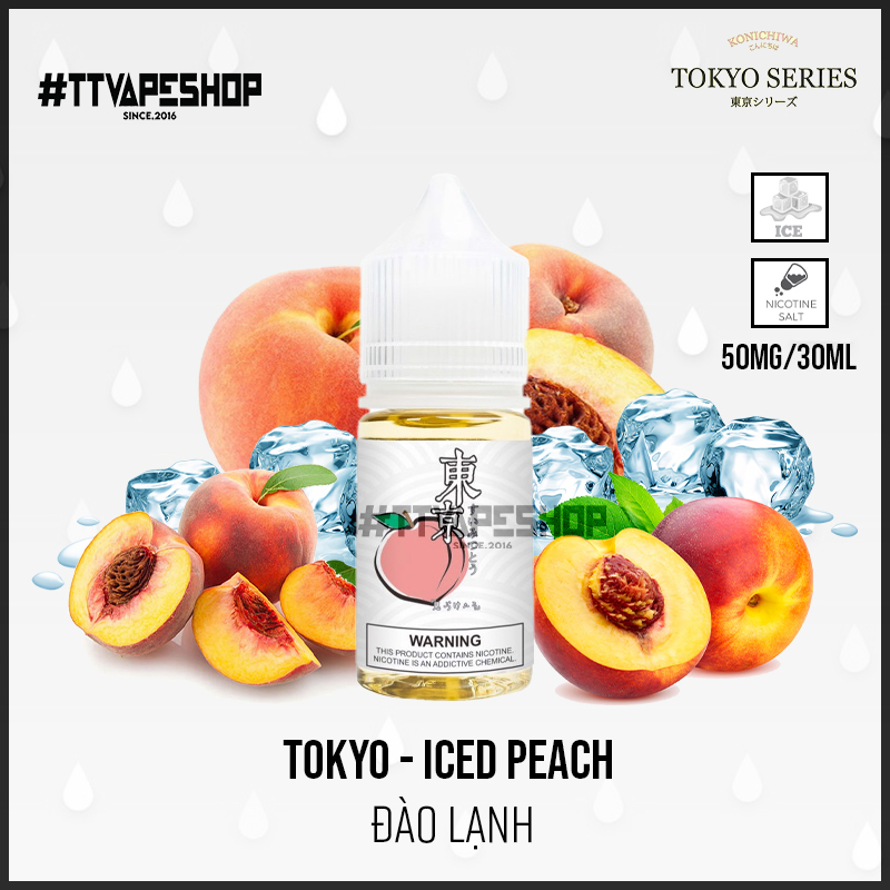 Tokyo Saltnic Mg Ml Iced Peach O L Nhtokyo Saltnic Iced Peach