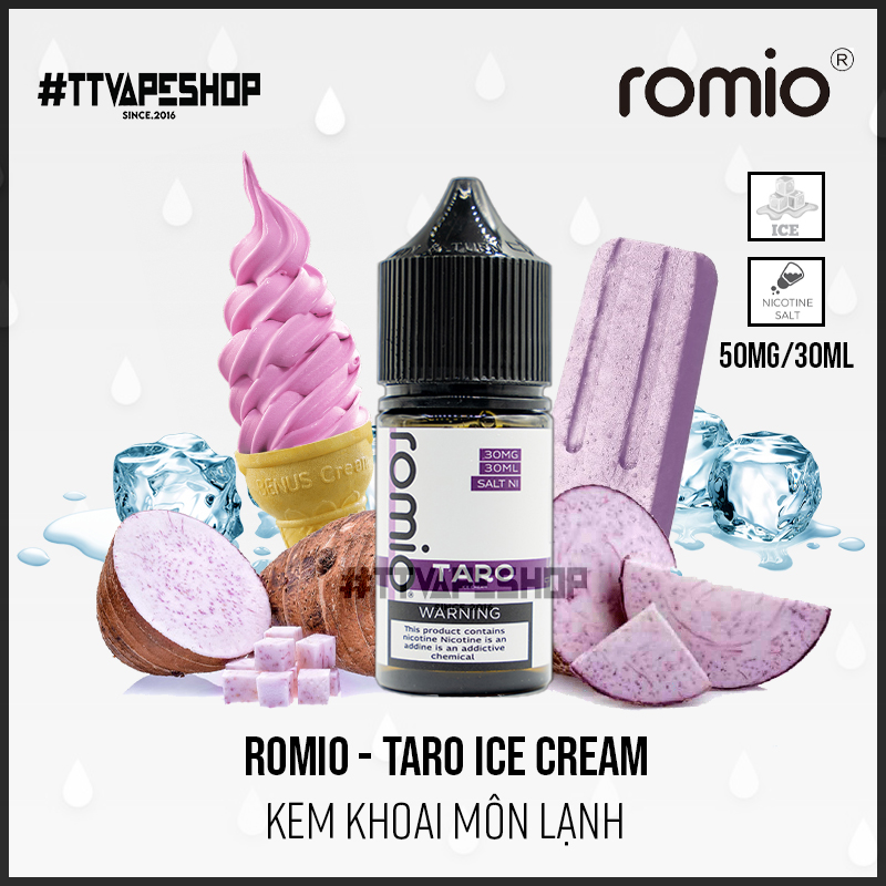 Romio Saltnic Mg Ml Taro Ice Cream Kem Khoai M N L Nh